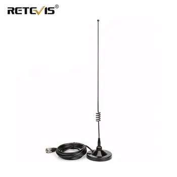 RETEVIS MR100 автомобилна антена SL16/PL259 с мобилен магнитен монтаж 144/430MHz VHF UHF двулентова антена за автомобилно радио за RT98/RT95