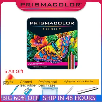 оригинален САЩ Prismacolor Premier 72 мека сърцевина Цветен молив, Sanford Prismacolor молив 72 брой, с PC935 PC938 допълнителни 5 инструмента