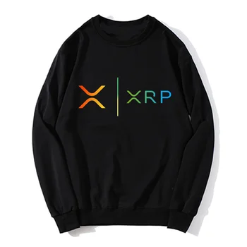 Ripple XRP Rainbow Ripple Logo Hoodie за мъже Памучен пуловер Суитчъри Bitcoin Crypto Унисекс пуловер Подарък за облекло